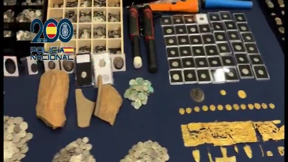 Siete detenidos por expoliar yacimientos arqueológicos y recuperada una corona visigoda de oro