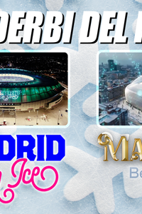 El derbi del hielo, el Bernabéu y el Metropolitano rivalizan con sus pistas de patinaje