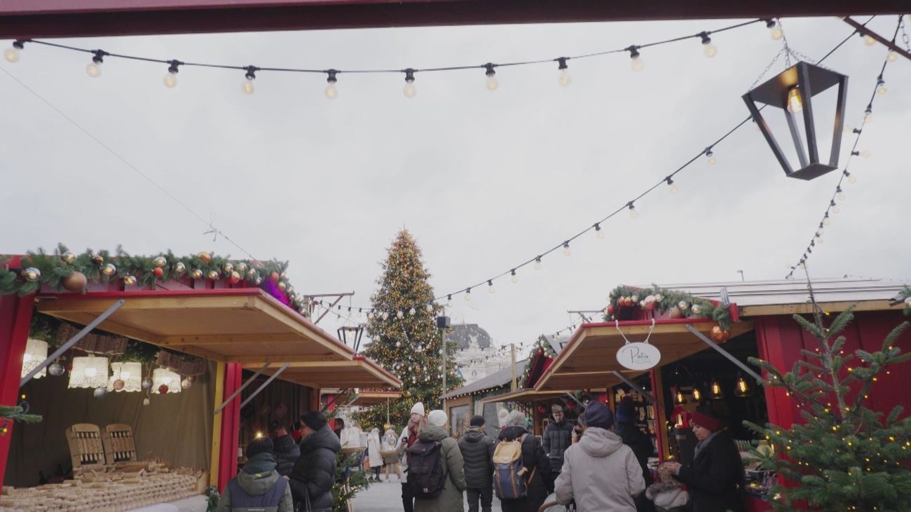 Puestos de artesanía, gastronomía, la ciudad de los elfos o un árbol músical en este mercado navideño de Zúrich