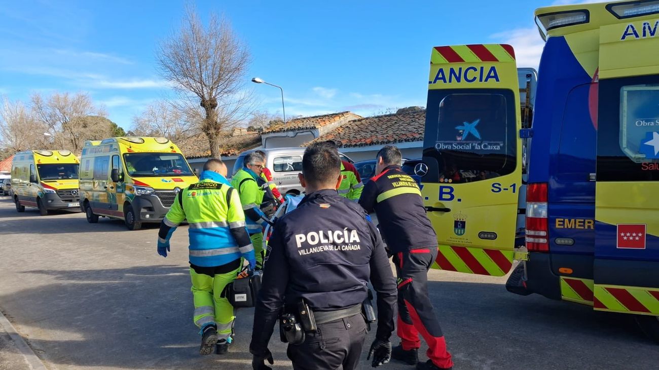 La 'cadena de supervivencia' salva a un hombre en Villanueva de la Cañada