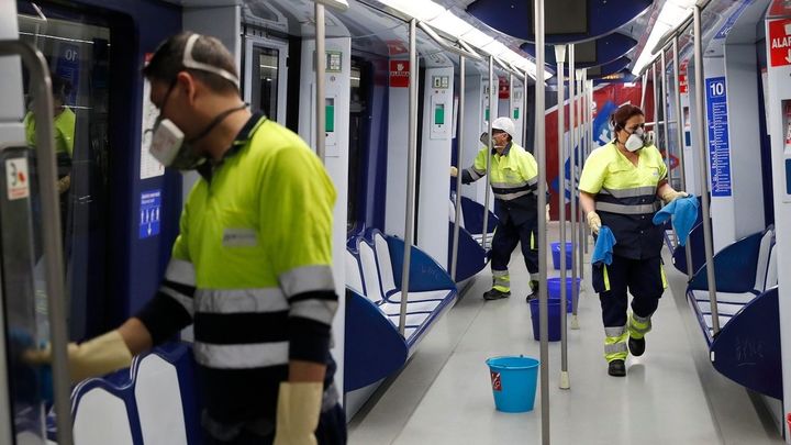 Limpieza del Metro de mMadrid