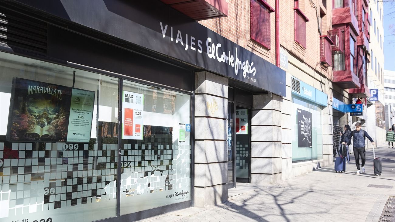 Una agencia de Viajes El Corte Inglés, a 1 de febrero de 2025, en Madrid