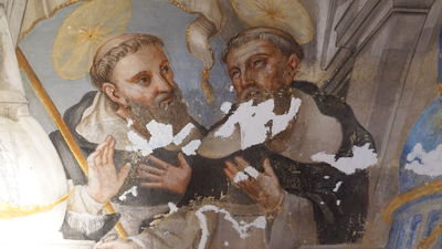 Restauran la bóveda de la capilla de la Inmaculada en el IES San Isidro