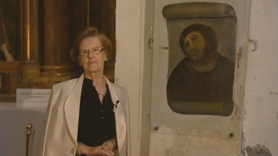 Muere Cecilia Giménez, la autora de la restauración del 'Ecce Homo'