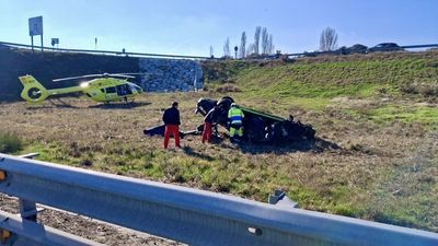 Herido muy grave un conductor en un accidente en la A-1, en Colmenar Viejo