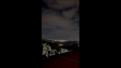 Imágenes de helicópteros sobrevolando Caracas durante las explosiones a la capital