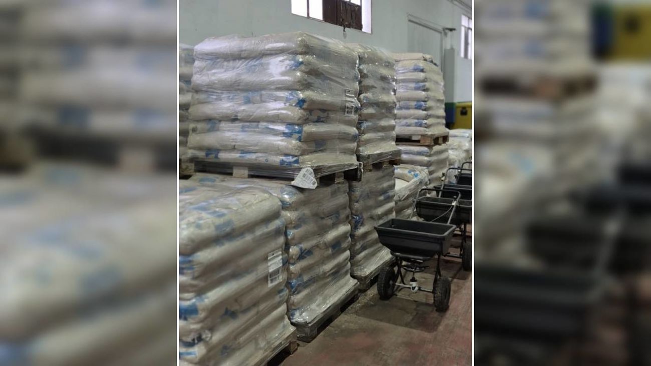 Punto de recogida de sal en Arganda del Rey