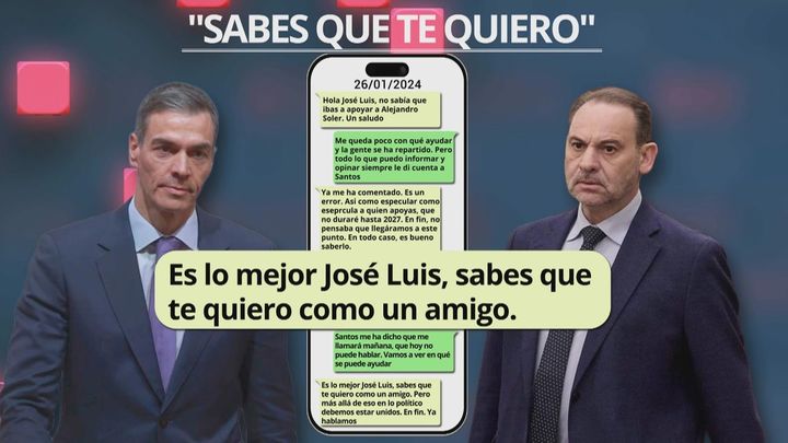 Mensaje de Sánchez a Ábalos: "Sabes que te quiero como a un amigo"