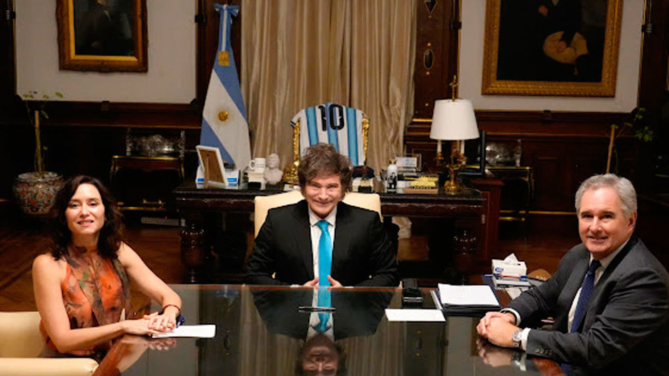 Ayuso y Milei abordan la actualidad internacional en una reunión "de carácter personal" en la Casa Rosada