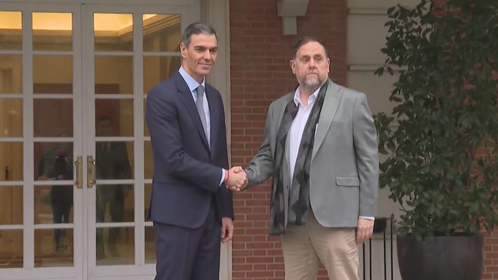 Pedro Sánchez con Oriol Junqueras
