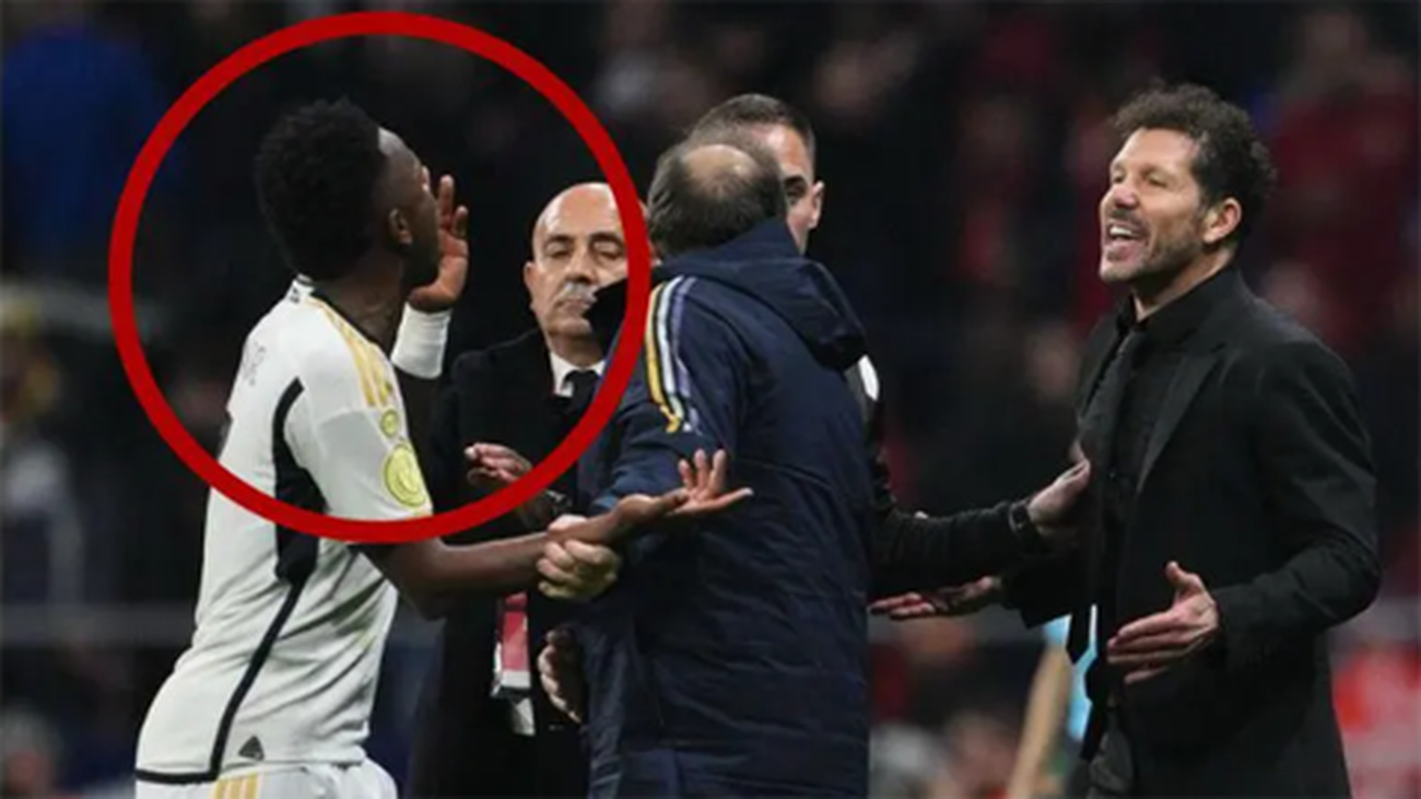 El Atlético de Madrid defiende a Simeone y acusa a Vinicius