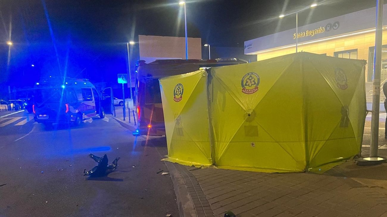 Atropello de un joven frente a la estación de Cercanías de Santa Eugenia