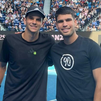 Rafa Jódar entrena con Carlos Alcaraz antes de su debut en el Open de Australia