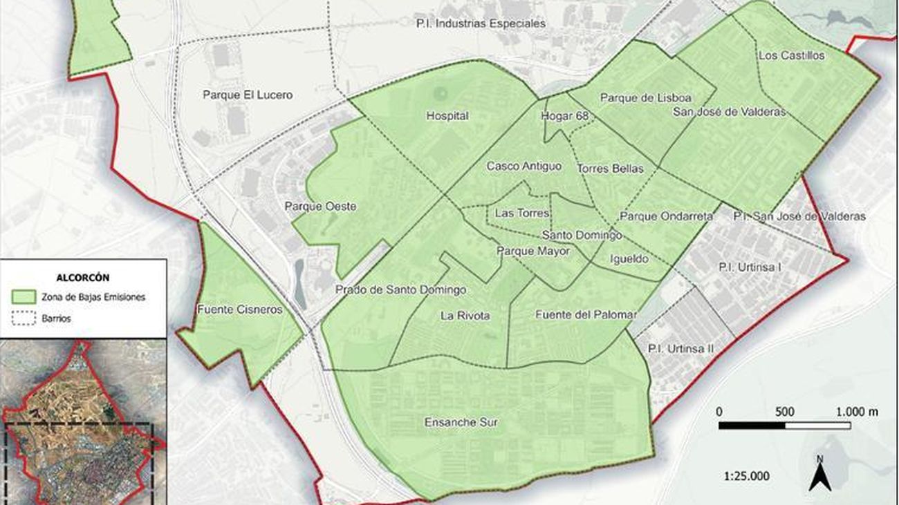 Alcorcón habilitará "autorizaciones especiales" para su nueva Zona de Bajas Emisiones