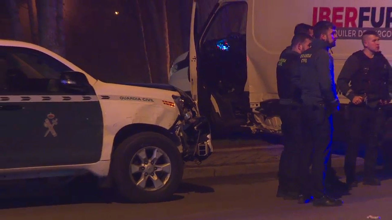 Persecución de película: dos encapuchados huyen en furgoneta desde Collado Villalba hasta Madrid