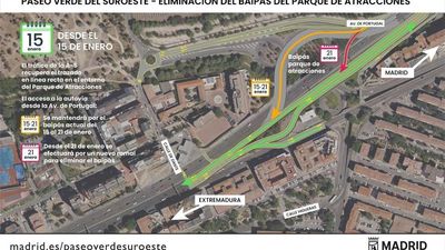 La A-5 recupera su trazado en línea recta con el avance del soterramiento