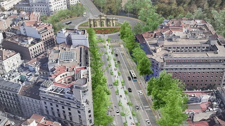 Las obras del bulevar entre Cibeles y la Puerta de Alcalá comenzarán en Febrero