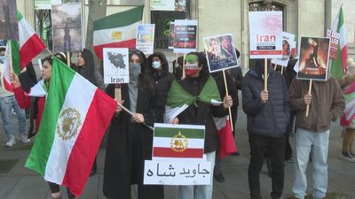 Protesta en Madrid contra la represión del régimen iraní