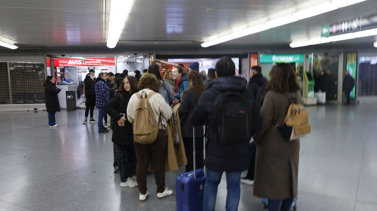 Viajeros en la estación de Atocha