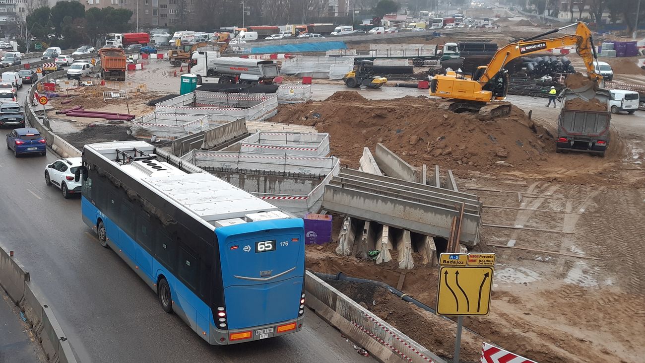 Obras de soterramiento de la A-5