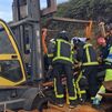 Herido grave un trabajador en Algete tras quedar atrapado entre unos hierros