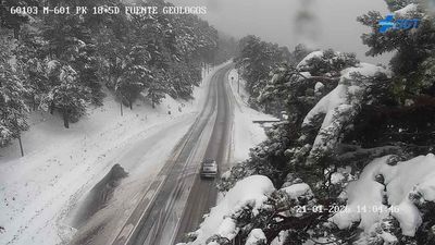 Varias carreteras de la Comunidad de Madrid, afectadas por nevadas