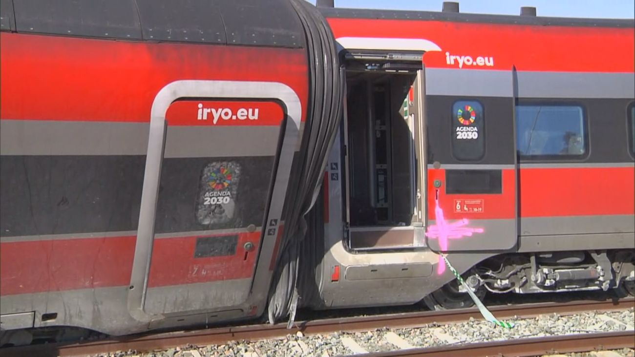 Uno de los vagones del tren Iryo siniestrado
