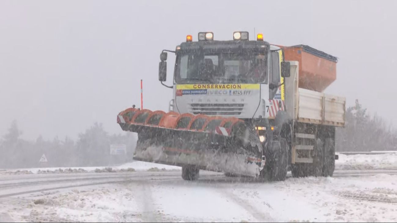 Aviso amarillo por nevadas en la Sierra este miércoles