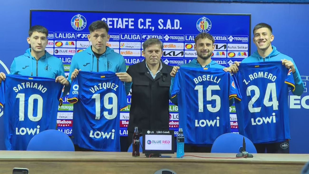 El Getafe presenta de una tacada a sus 4 fichajes