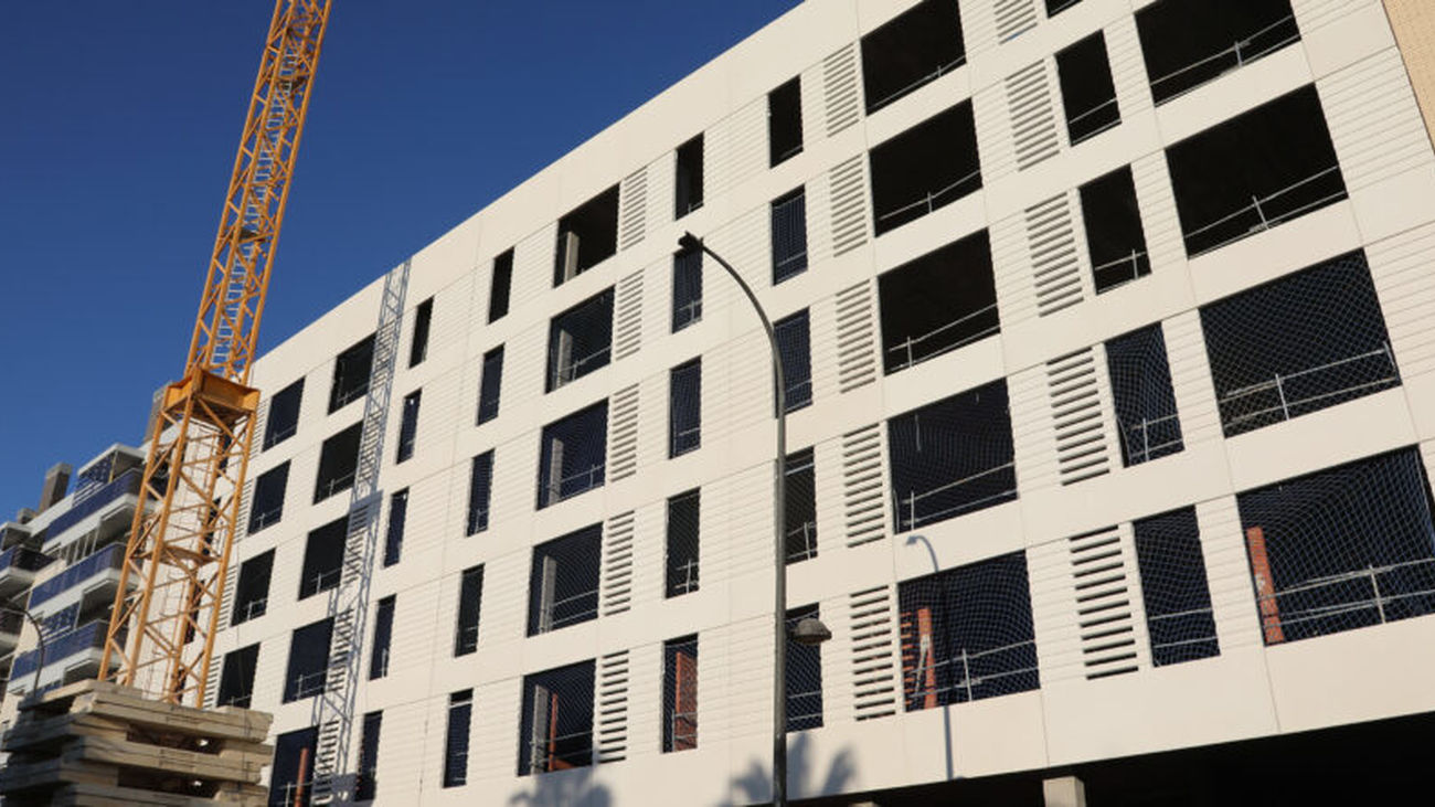 Construcción de la promoción de viviendas municipales del Paseo de la Estación de Getafe