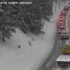 Cortada la M-601 y dificultades en otras carreteras madrileñas  a causa de la nieve