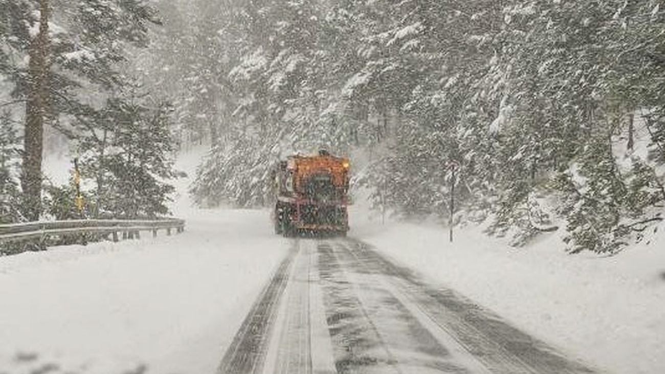 Nieve en la sierra madrileña