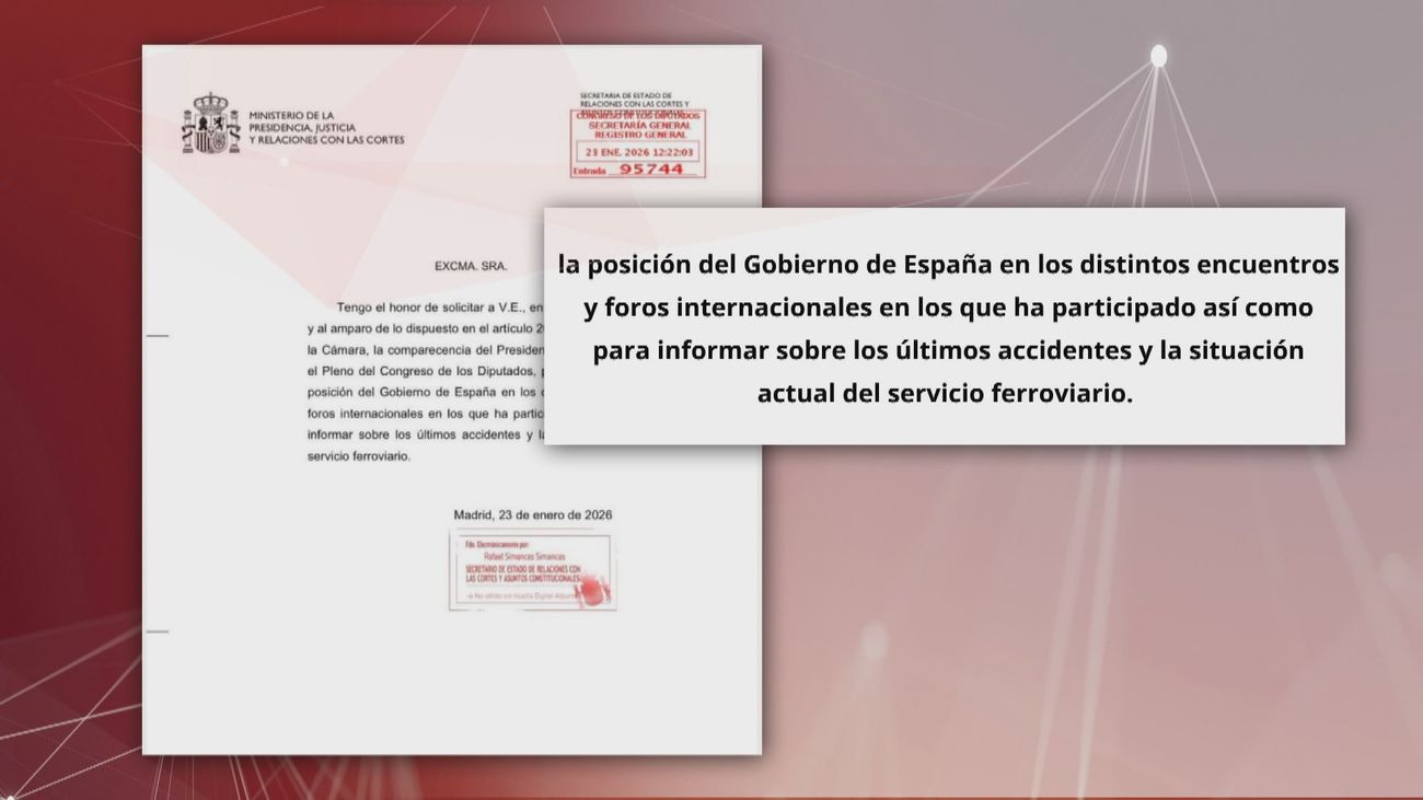 Sánchez comparecerá en el Congreso mezclando los accidentes ferroviarios con la agenda internacional