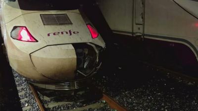 Un Alvia con destino La Coruña sufre un "arrollamiento de piedras" en la Ribeira Sacra