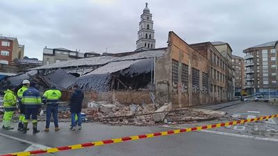 Derrumbe de un edificio en Ponferrada y múltiples daños por el temporal Joseph