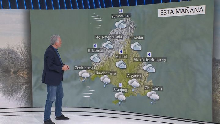 La nieve, protagonista este miércoles en Madrid