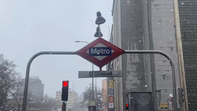 Nieve en el centro de la capital