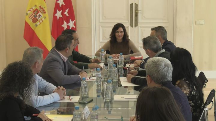 Reunión de Díaz Ayuso en Sol con organizaciones de agricultores