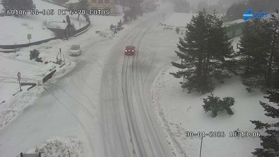 La nieve empieza a cubrir de nuevo los puertos de la Sierra de Guadarrama