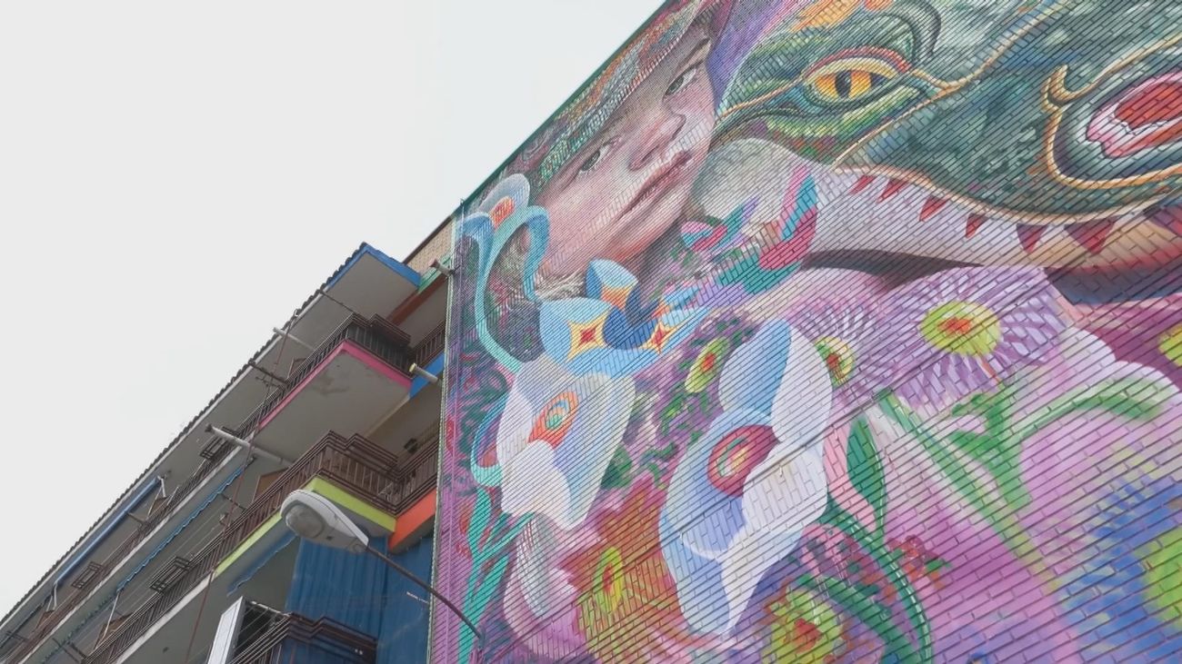 Mural 'Niños perdidos', en Fuenlabrada