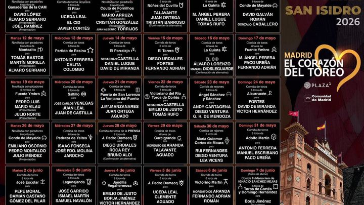 Este es el programa completo de la Feria de San Isidro 2026