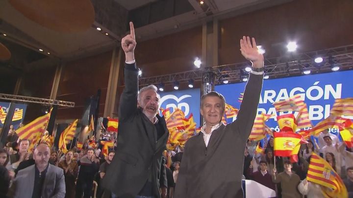 Cierre de la campaña electoral en Aragón para las elecciones del domingo