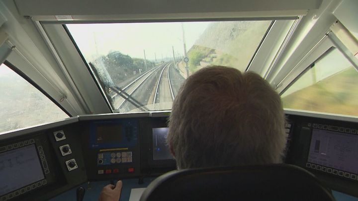 Huelga de maquinistas de tren.
