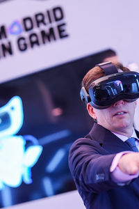 Almeida en el DiscoveryCenter del Campus del Videojuego