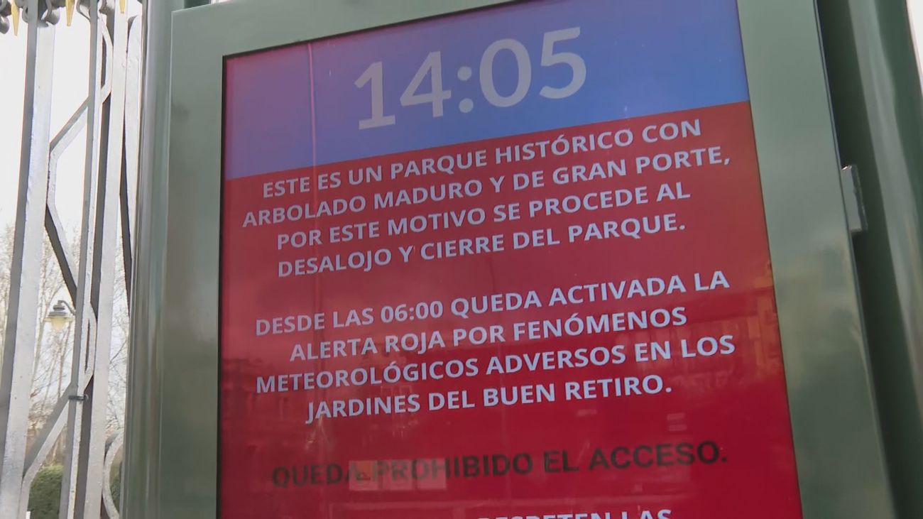 La borrasca Oriana llega a Madrid con lluvia, nieve y mucho viento