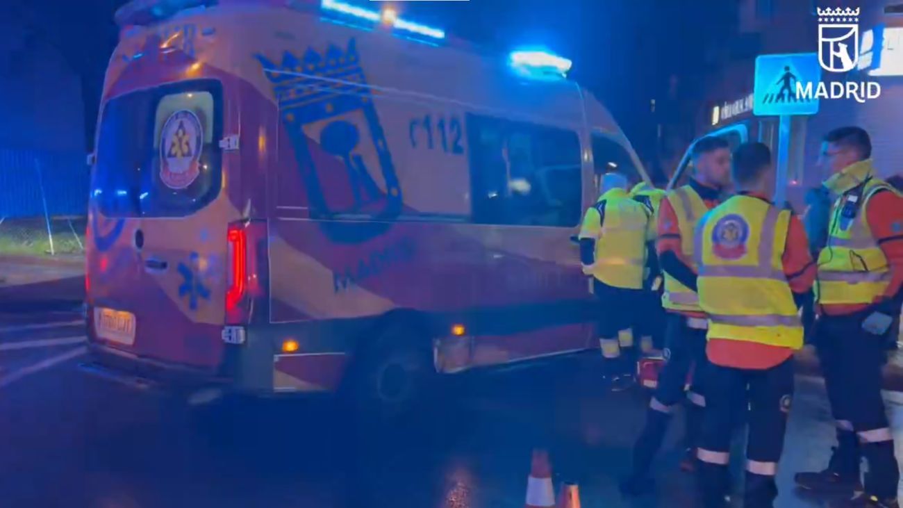 SAMUR-Protección Civil en el lugar de los hechos