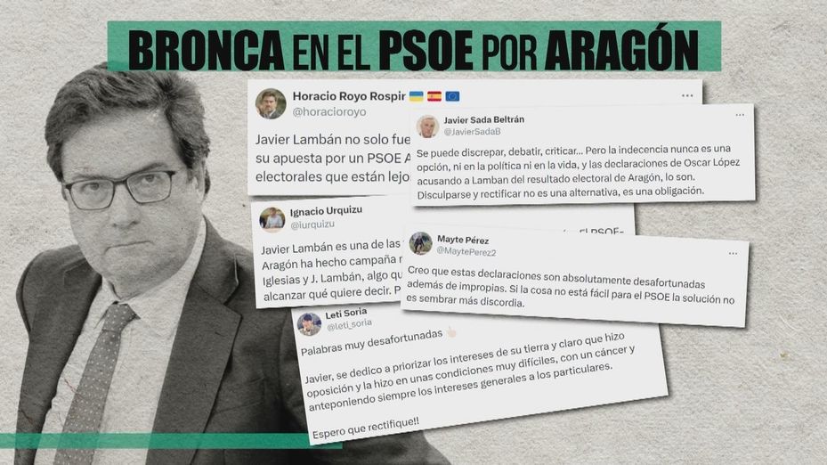 Óscar López no rectifica tras culpar al fallecido Javier Lambán de los resultados del PSOE en Aragón