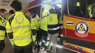 Herido grave un motorista tras un accidente en una vía de servicio de la A-3 en Vallecas