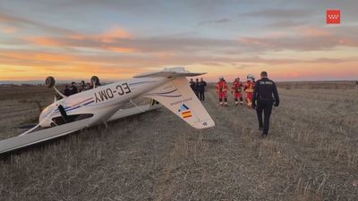 Una avioneta se estrella en el polígono industrial Niño del Remedio en Leganés