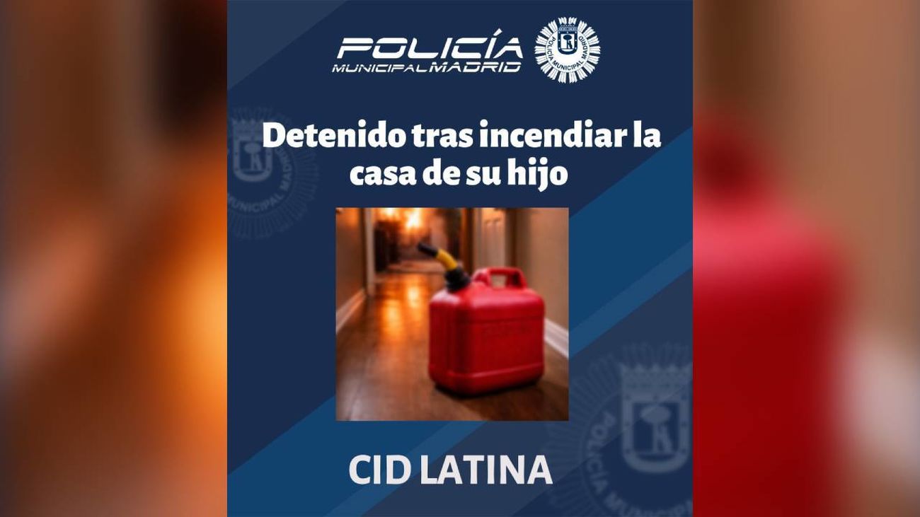 Detenido en Latina por incendiar la vivienda de su hijo
